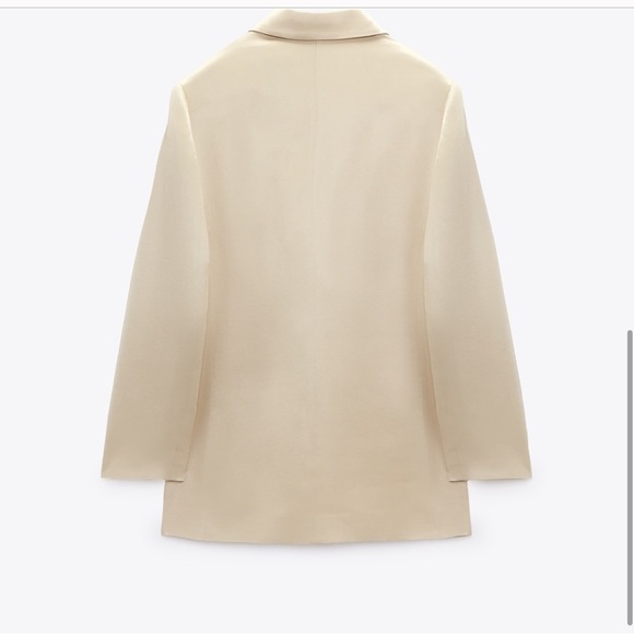 NWT ZARA satin effect metallic blazer and skirt set size Small - Picture 3 of 7